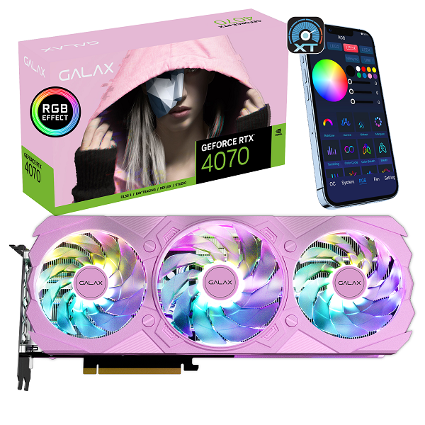 Card màn hình GALAX GeForce RTX 4070 EX Gamer Pink