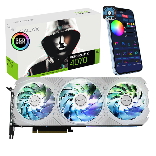 Card màn hình GALAX GeForce RTX™ 4070 EX Gamer White