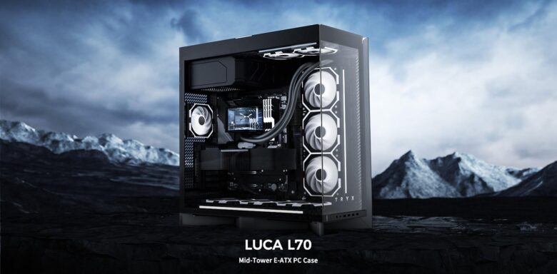 TRYX LUCA L70 Black Gaming Case – E-ATX