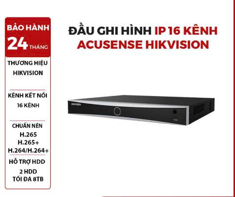Đầu ghi hình IP 16 kênh AcuSense HIKVISION DS-7616NXI-K2