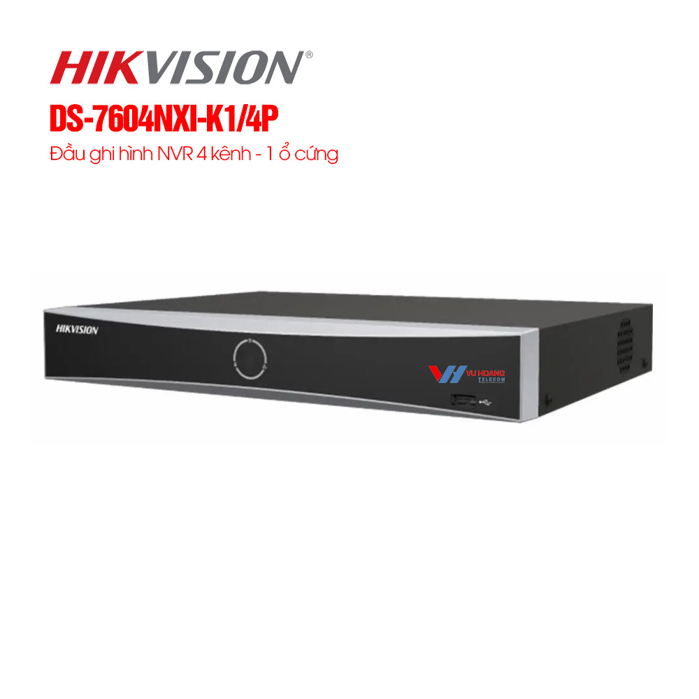 Đầu ghi IP 4 kênh Hikvision DS-7604NXI-K1/4P
