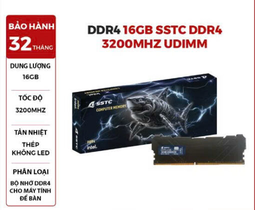 RAM DR4 16G BUSS 3200 SSTC TẢN NHIỆT NEW