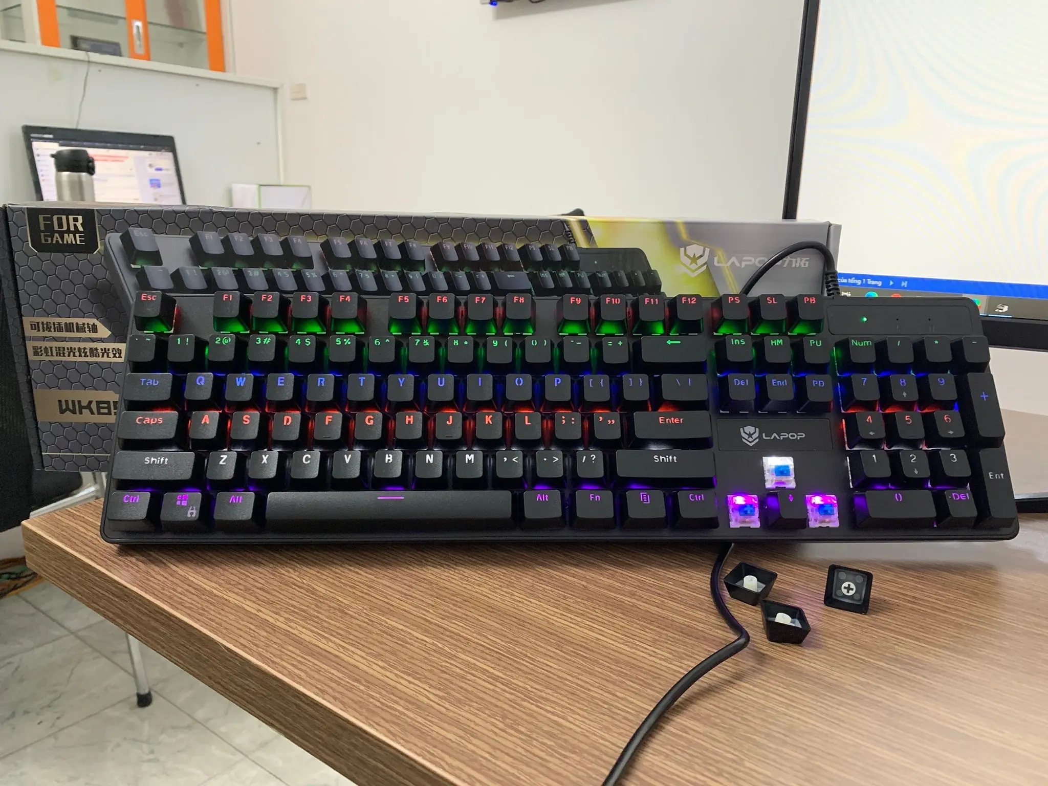 phím cơ Gaming LAPOP WK85 Đen