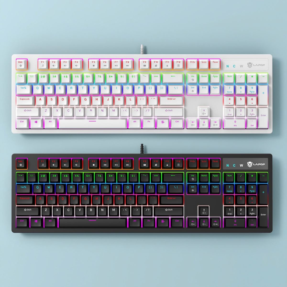 Bàn phím cơ Gaming LAPOP WK85 White – Thanh lịch, êm ái và chuẩn hiệu năng 9 Bàn phím cơ Gaming LAPOP WK85 White
