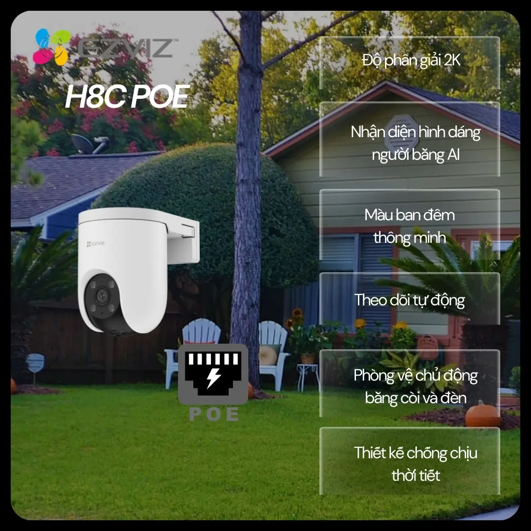 Camera POE sự dịch chuyển từ các thương hiệu lớn Ezviz, Imou