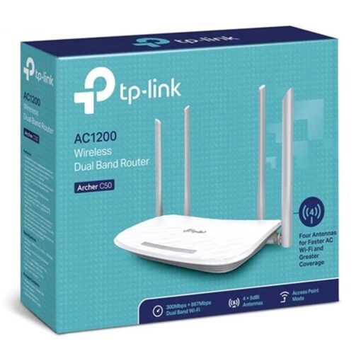 Bộ phát Wifi 4 râu cực mạnh TP-Link AC1200 Archer C50