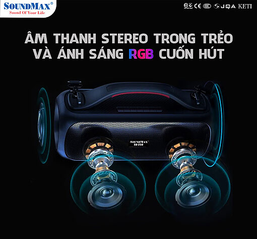 Loa di động bluetooth SoundMax SB-208 - Ảnh 4