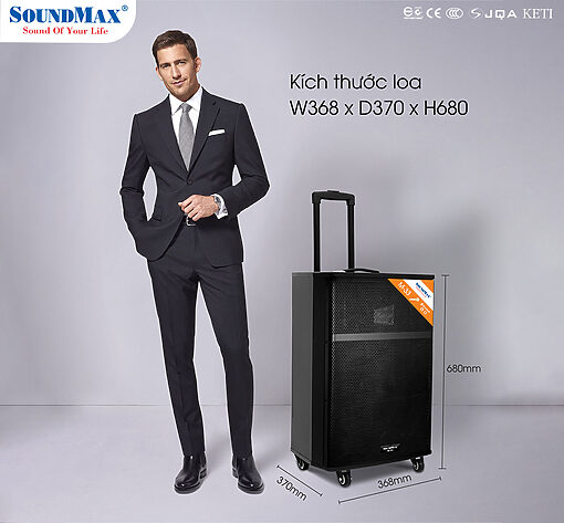 Loa SoundMax M-33 kéo di động - Ảnh 5
