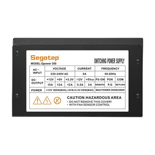 Nguồn Segotep Q-Power 350, Đen