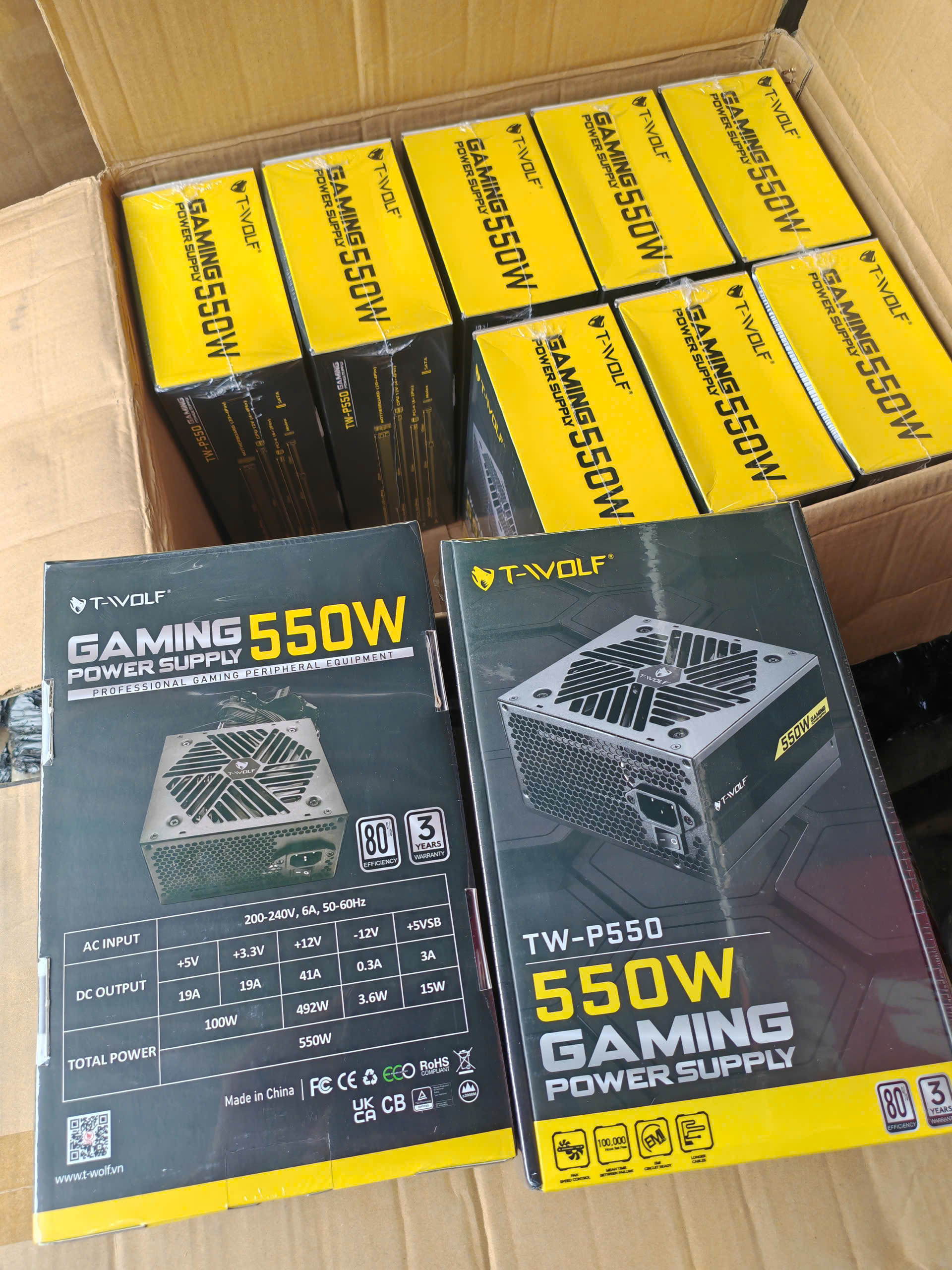 lắp đặt camera uy tín tại Đắk Lắk Nguồn máy tính T-WOLF TW-P550 (550w) 80 Plus | Tấn Phát AD