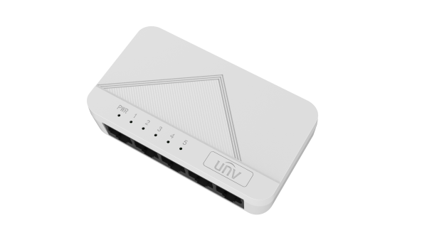 lắp đặt camera uy tín tại Đắk Lắk Switch UNV NSW1010-5T-IN với 5 cổng RJ45 10/100Mbps, hỗ trợ auto MDI/MDIX, flow control IEEE802.3x, thiết kế fanless nhỏ gọn, phù hợp cho hệ thống camera IP và mạng nội bộ gia đình, cửa hàng, văn phòng nhỏ.