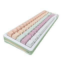 Bàn Phím Cơ Không Dây Xinmeng M71RGB , White Pink (Case Nhôm,Triple Mode, Hostswap, Rgb) | Tấn Phát AD