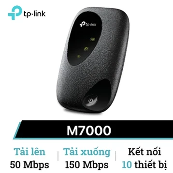 lắp đặt camera uy tín tại Đắk Lắk Bộ phát Wifi di động 4G LTE 300Mbps TP-Link M7000
