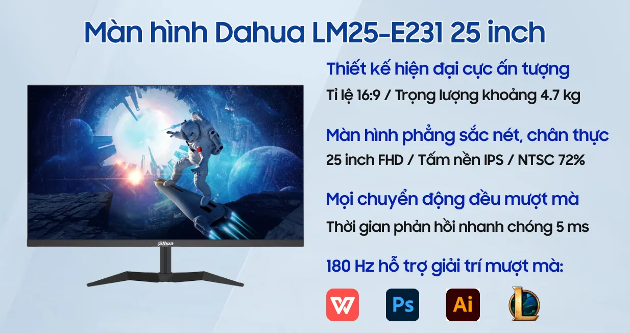 lắp đặt camera uy tín tại Đắk Lắk Màn hình gaming Dahua DHI-LM25-E231