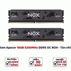 RAM APACER OC NOX 16GB (1X16GB) DDR5 5200MHZ Đen | Tấn Phát AD