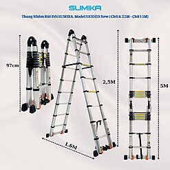 Thang nhôm rút đôi SUMIKA SK500D NEW 2.5m
