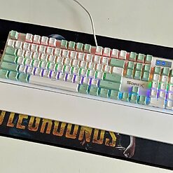 Bàn phím cơ SOREX SK105 Xanh - Trắng | Tấn Phát AD