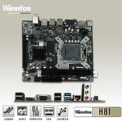 Mainboard SK 1150 Winnfox H81