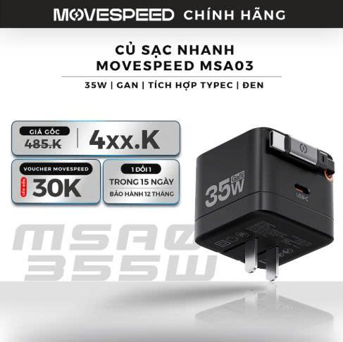 lắp đặt camera uy tín tại Đắk Lắk Củ sạc nhanh Movespeed MSA03 35W
