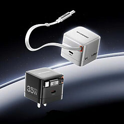 Củ sạc nhanh Movespeed MSA03 35W Super GaN Tích hợp Type C Đen | Tấn Phát AD