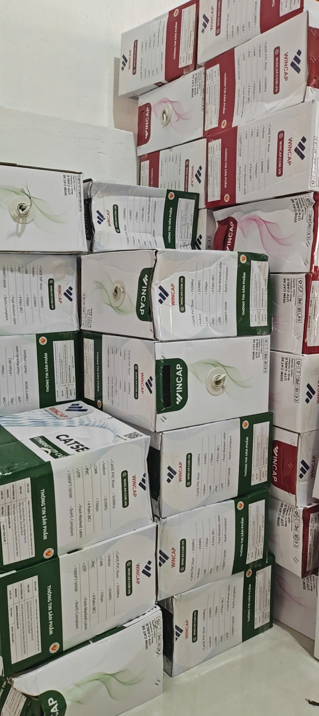 Dây cáp mạng WINCAP CAT6E UTP VN24