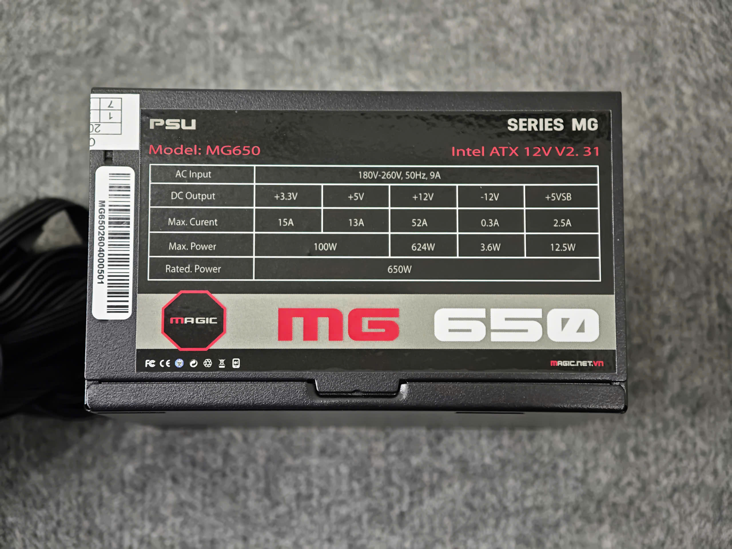 lắp đặt camera uy tín tại Đắk Lắk BỘ NGUỒN MÁY TÍNH MAGIC MODEL MG-650
