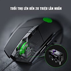 Chuột gaming inphic W1S black | Tấn Phát AD