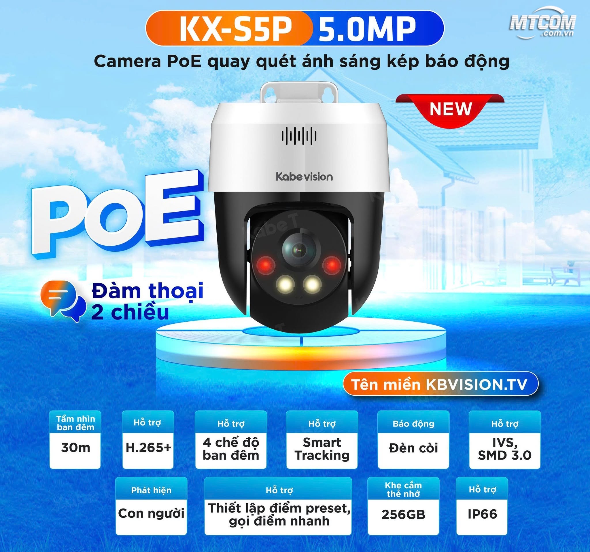 Camera PoE quay quét 5MP KBVISION KX-S5P