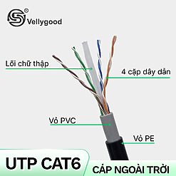 Cáp mạng ngoài trời VELLY GOOD UTP CAT6