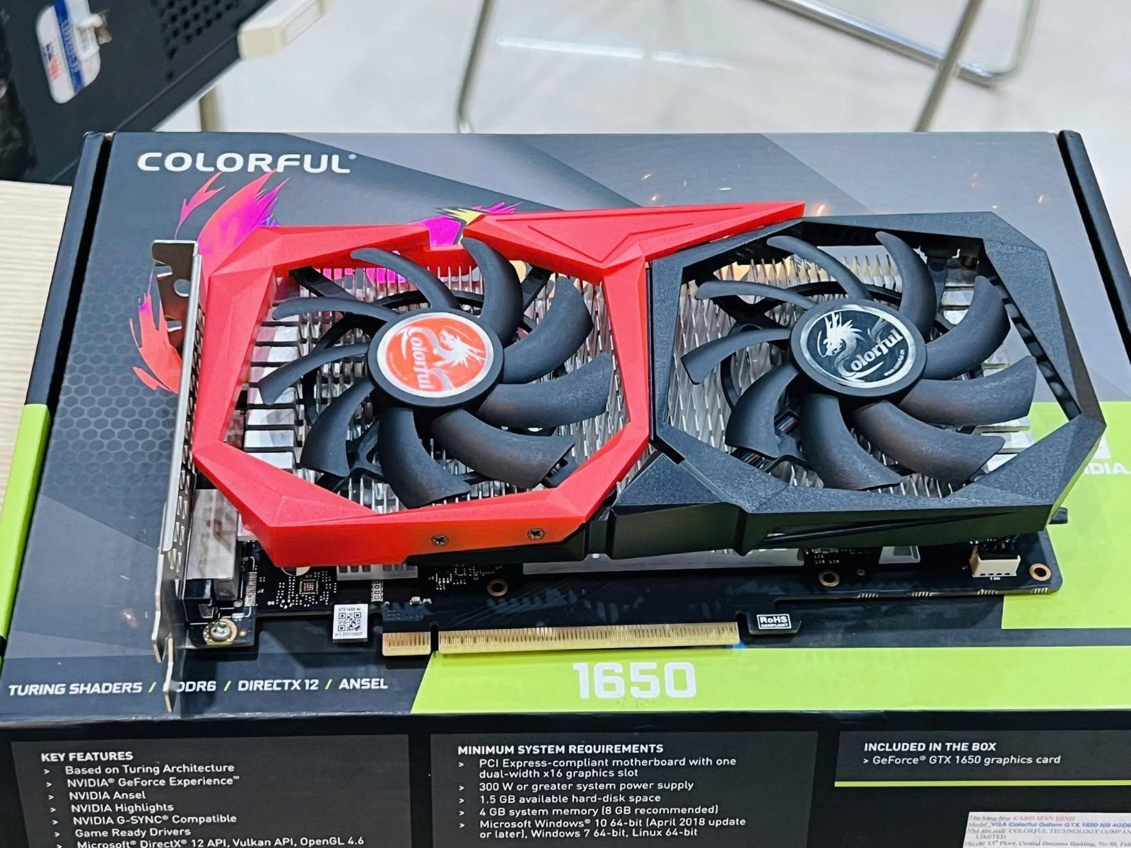 Card màn hình Colorful GeForce GTX 1650 NB 4GD6-V 2nd