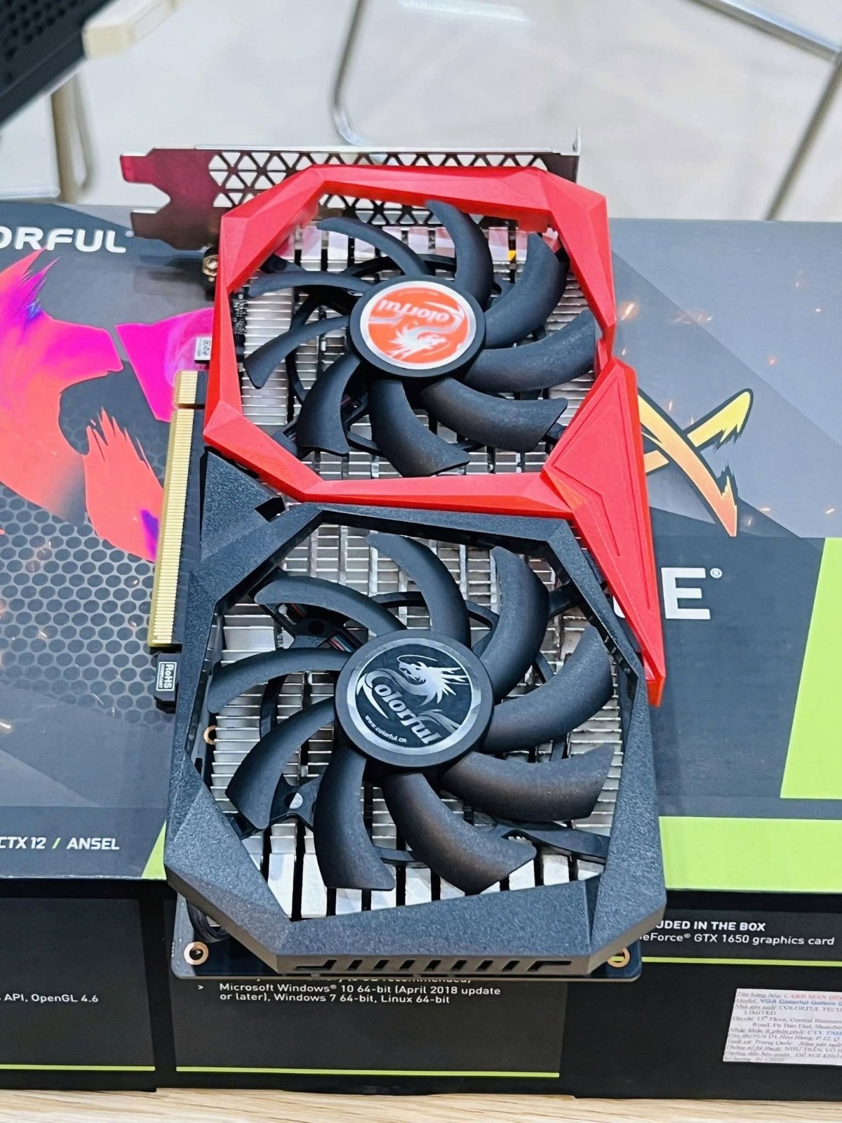 Card Màn Hình Colorful GTX 1650 4GB GDDR6 Cũ Nguyên Zin