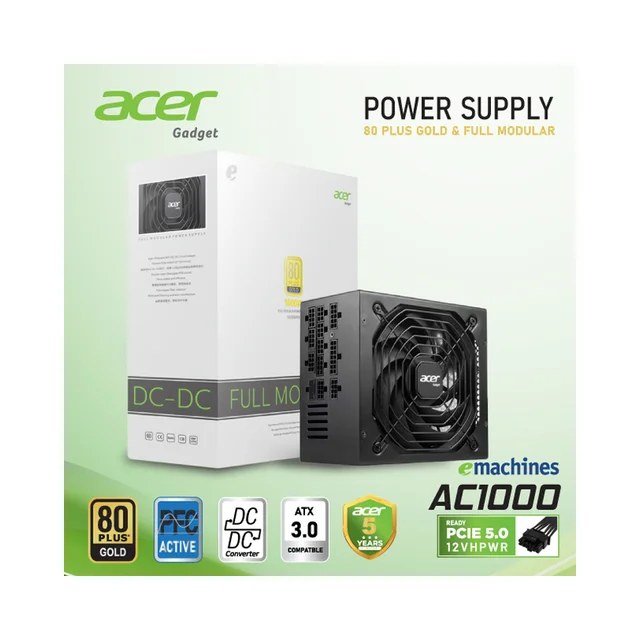 Nguon ACER AC1000 Gold Full Modular (ATX 3.0/PCI-E 5.0)