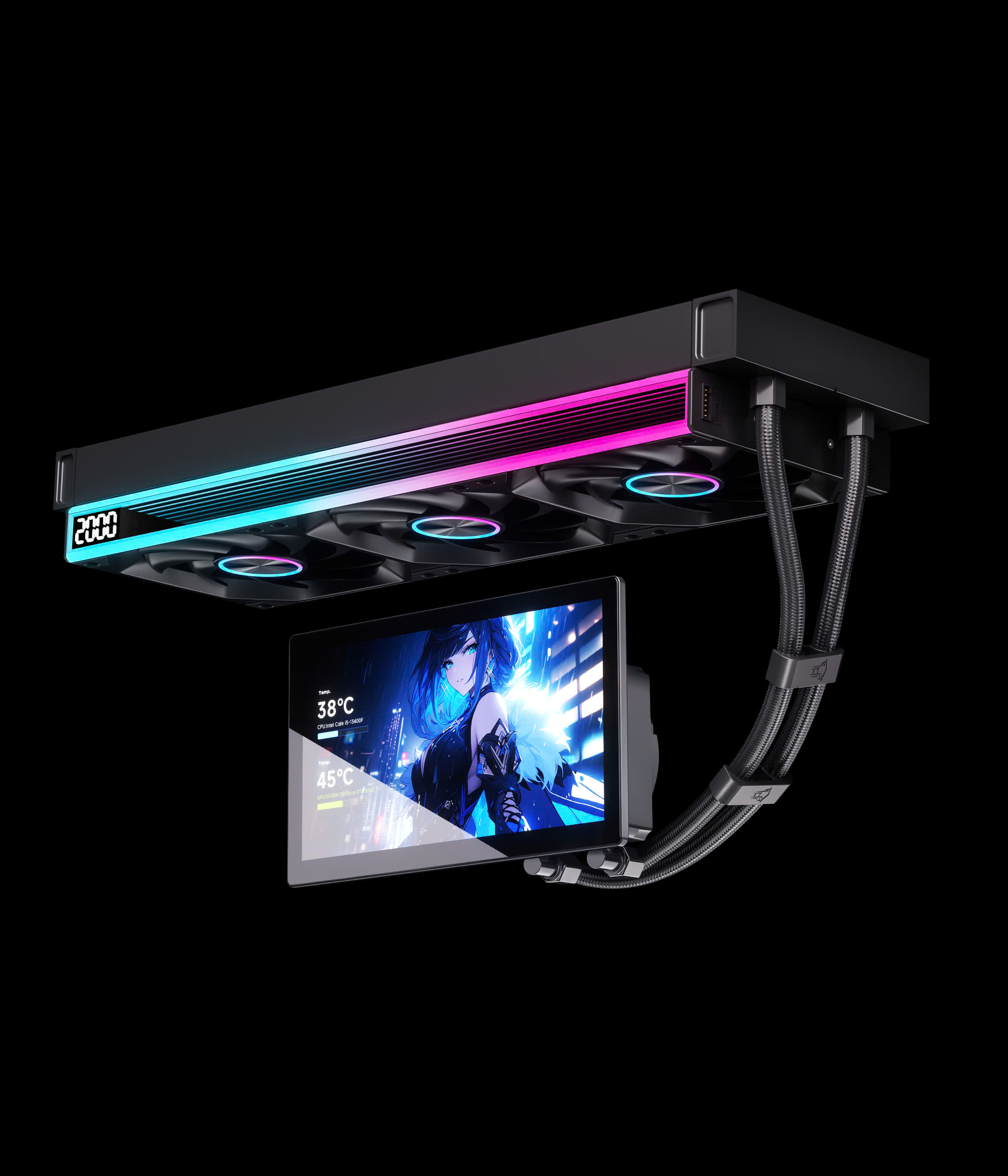 Tản Nước Leopard UltraFlow 360 Đen LCD 7 Inch ARGB 320W