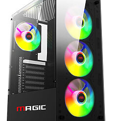CASE MAGIC GA-03 MATX | Vỏ Case Gaming Đen, Hỗ Trợ VGA 290mm