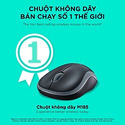 Chuột không dây Logitech M185 chính hãng