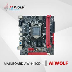 Mainboard AIWOLF AW-H110D(LGA1151 / CPU Gen 6-7th / 2*DDR4 / VGA-HDMI / Lan 1000 / NVMe-M.2 Sata / PCIe16X / PCIe1X) BH 24T | Tấn Phát AD