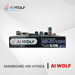 Mainboard AIWOLF AW-H110D(LGA1151 / CPU Gen 6-7th / 2*DDR4 / VGA-HDMI / Lan 1000 / NVMe-M.2 Sata / PCIe16X / PCIe1X) BH 24T | Tấn Phát AD