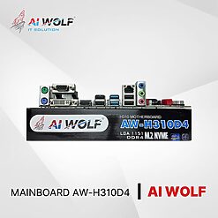Mainboard AIWOLF AW-H310D(LGA1151 / CPU Gen 8-9th / 2*DDR4 / VGA-DVI-HDMI / Lan 1000 / NVMe / PCIe16X / PCIe1X) BH 24T full vat | Tấn Phát AD
