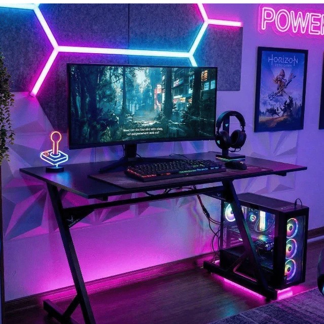 Bàn Gaming Centaur Trigger Desk Chữ Z 120x60cm – Khung Kim Loại, Mặt Gỗ