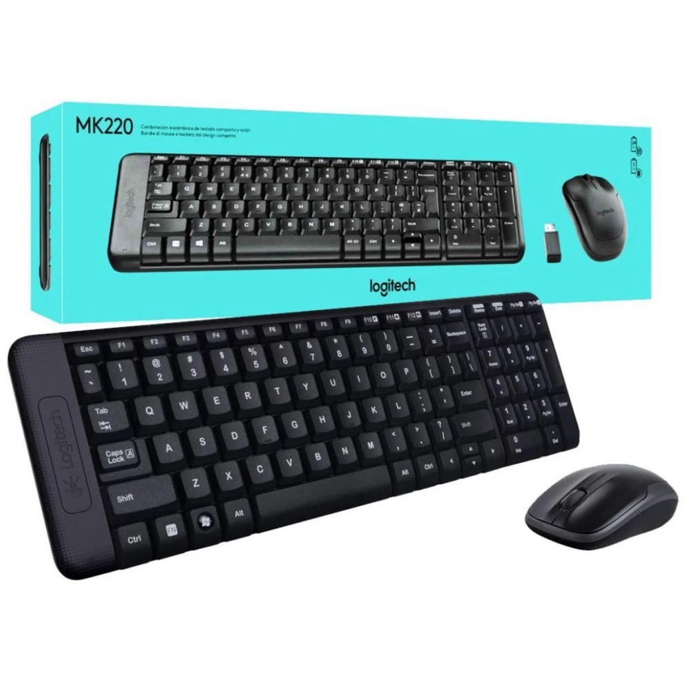 bộ bàn phím chuột không dây Logitech MK220