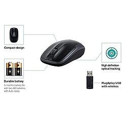 Bộ bàn phím chuột không dây Logitech MK220 Đen | Tấn Phát AD