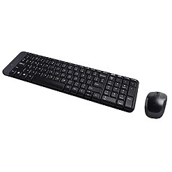 Bộ bàn phím chuột không dây Logitech MK220 Đen | Tấn Phát AD