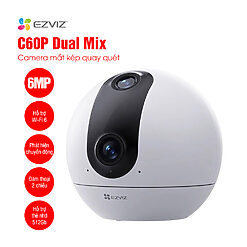 Camera EZVIZ C60p Dual Mix 2K – Camera Mắt Kép WiFi 6 Quay Quét Trong Nhà
