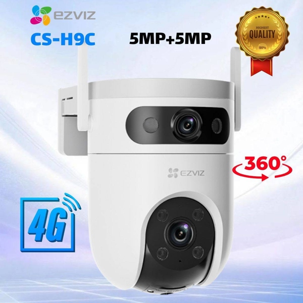 Camera EZVIZ H9c Dual 4G 5MP+5MP | 2 Mắt, WiFi 6 & 4G