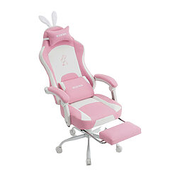 Ghế Gaming EDRA EGC238 Rabbit Trắng Hồng