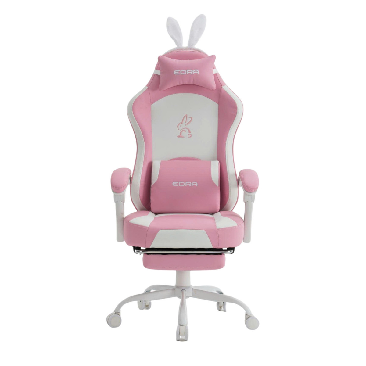 Ghế Gaming EDRA EGC238 Rabbit | Trắng Hồng