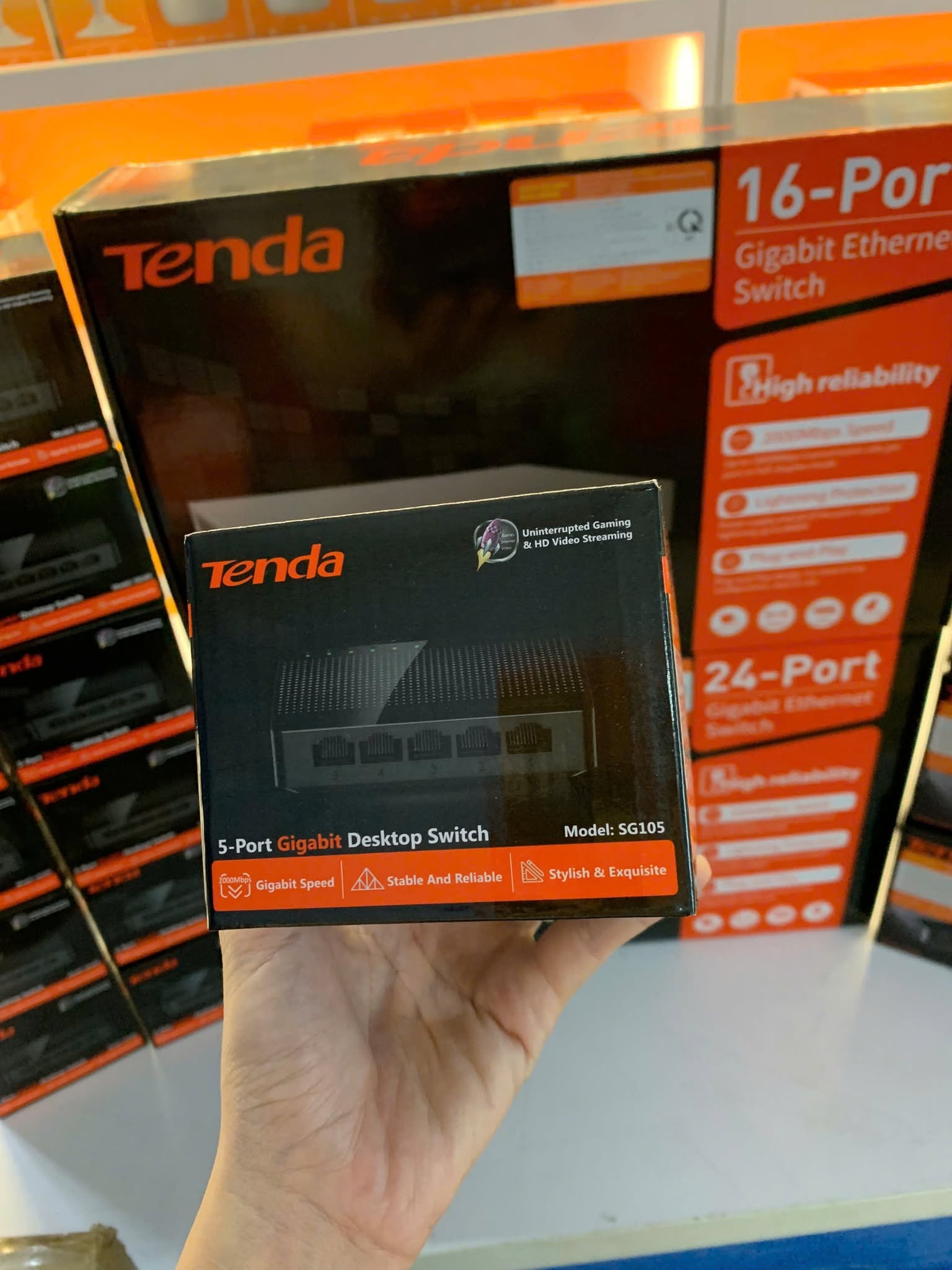 Switch Tenda SG105 5 Port Gigabit 1000Mbps chính hãng