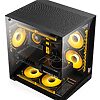 Case Magic Zero Plus màu đen, kính cường lực M-ATX