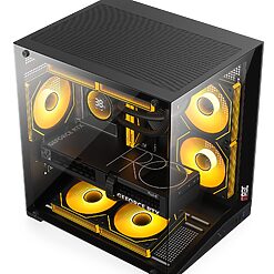 Case Magic Zero Plus màu đen, kính cường lực M-ATX