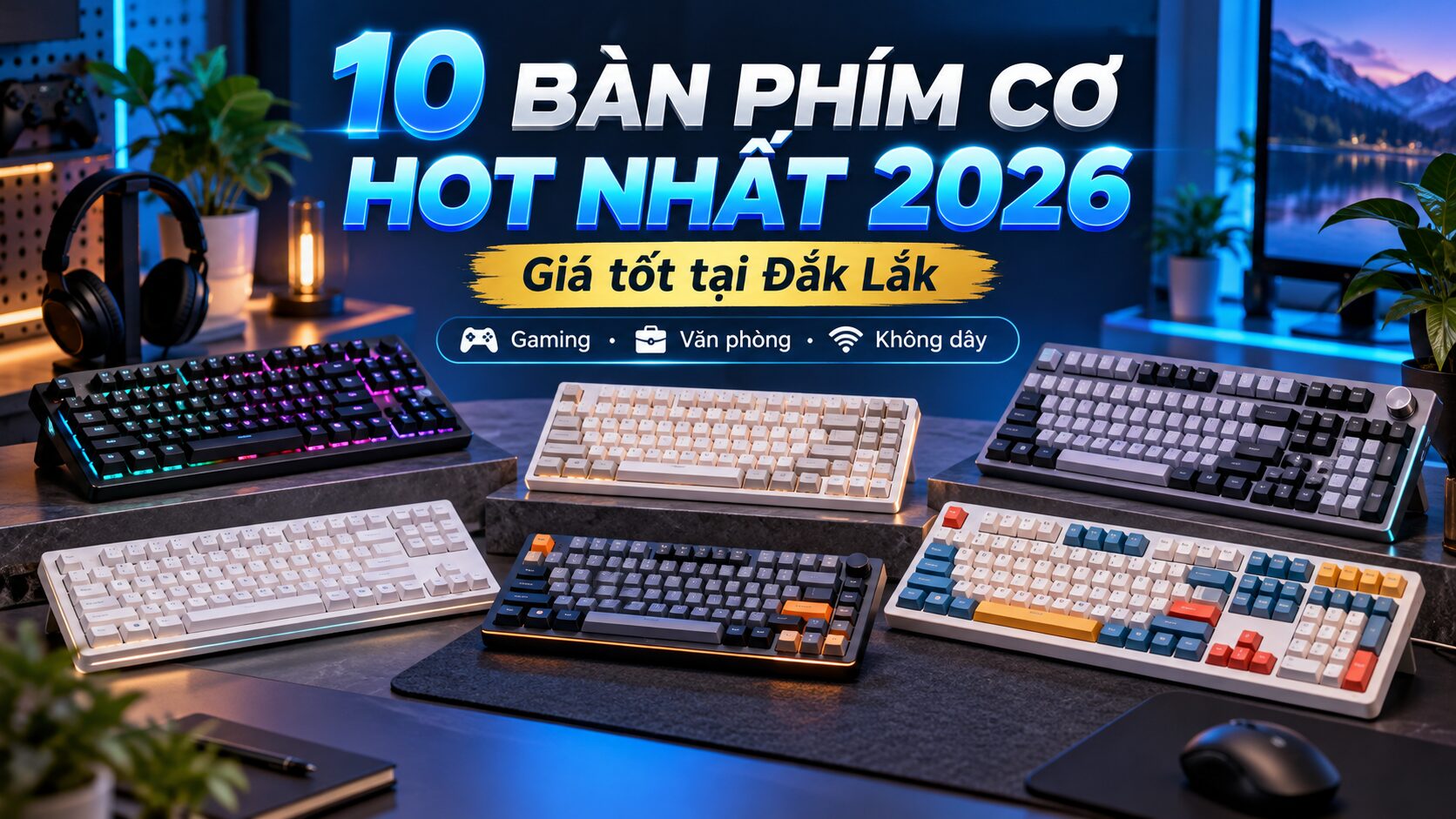 Top 10 bàn phím cơ hot nhất 2026 tại Đắk Lắk – Giá bán và kinh nghiệm lựa chọn